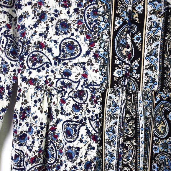 Umgee Floral Paisley Flare Sleeve Boho Tunic Small - Picture 13 of 15